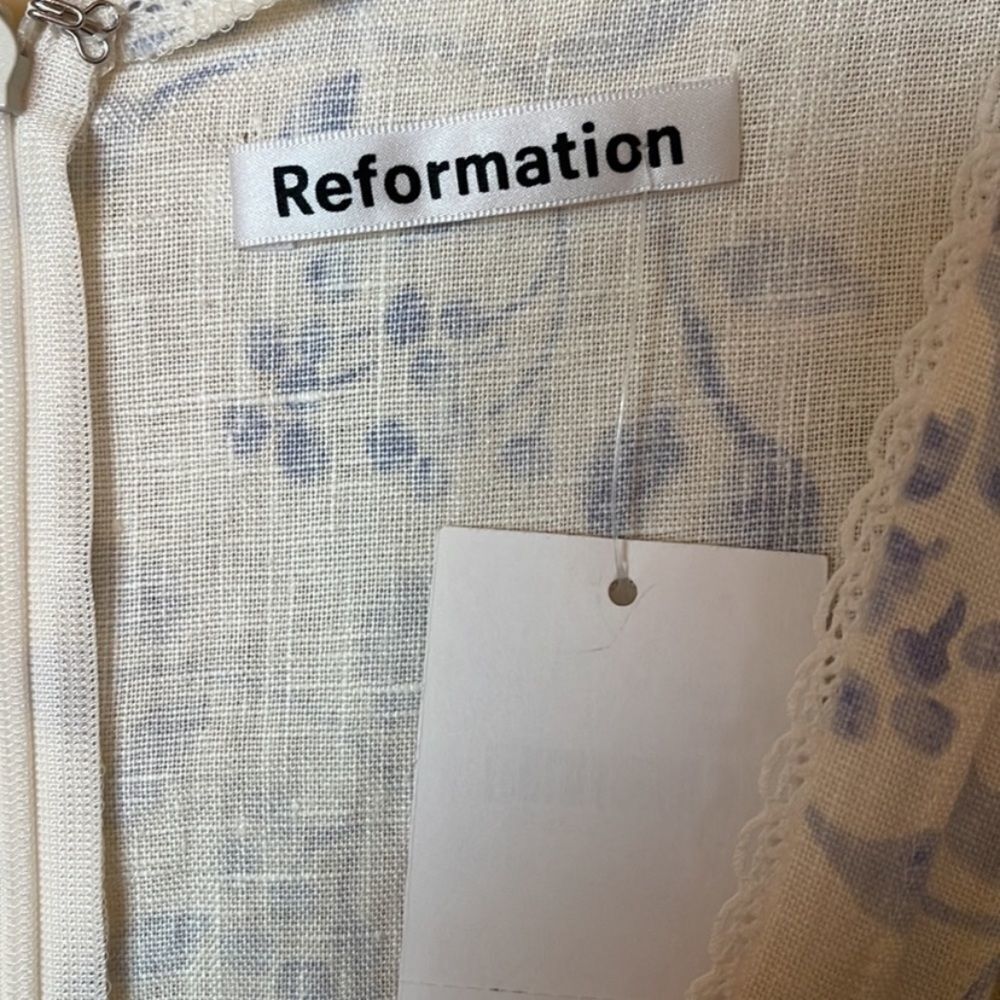 Reformation lili ruffle midi dress 20 - Picture 3 of 10
